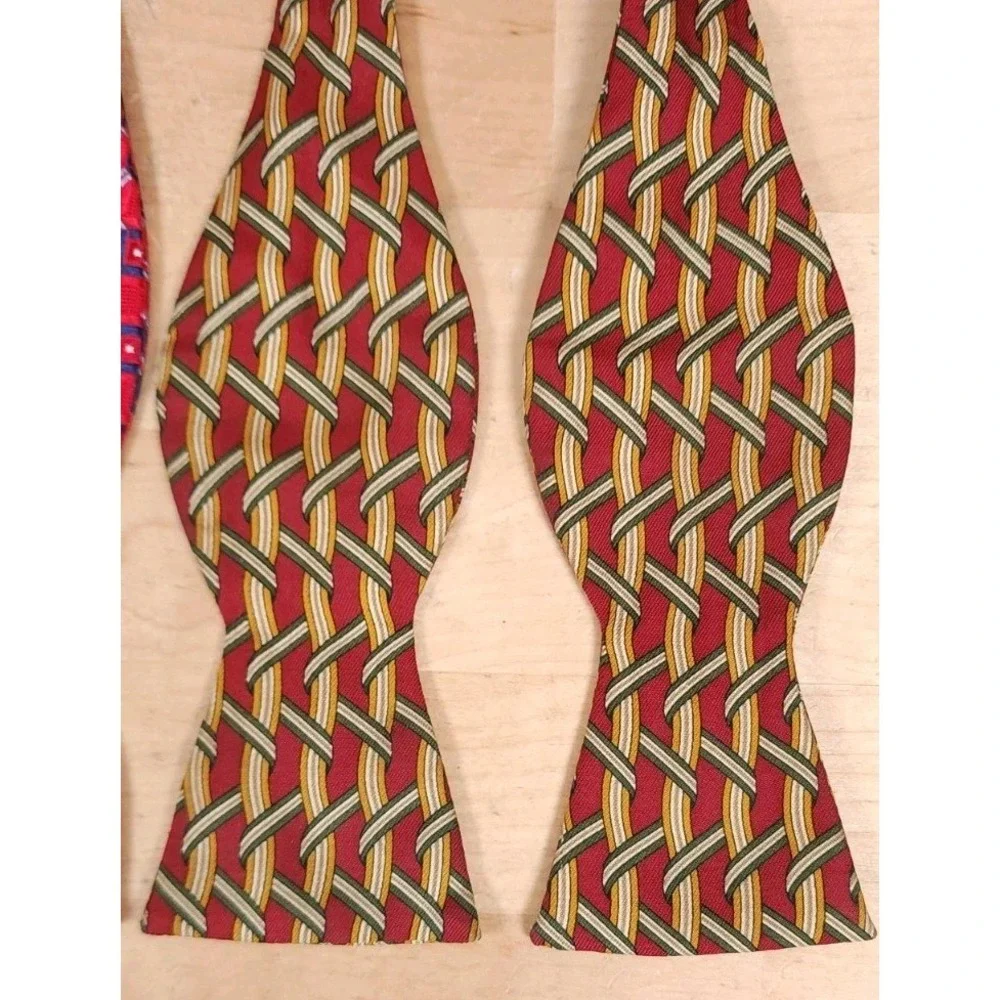 Bow Tie Lot Of 3 Silk Haspel Brooks Brothers Bruno Piatelli Handmade